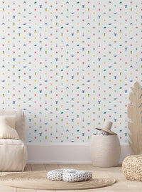 Papel mural adhesivo Stitch Aloha azul y rosado