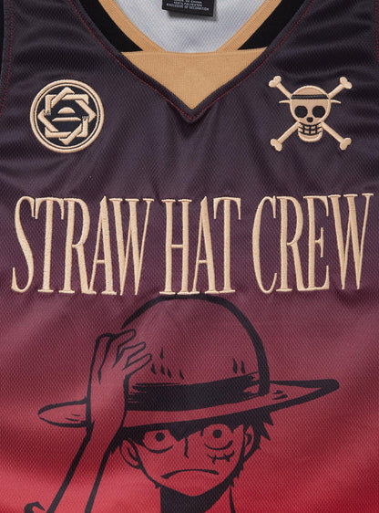 Camiseta de básquetbol One Piece Luffy Straw Hat Crew