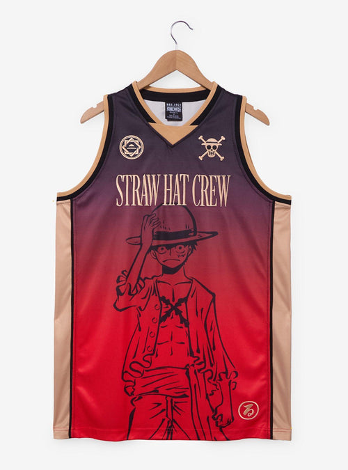 Camiseta de básquetbol One Piece Luffy Straw Hat Crew