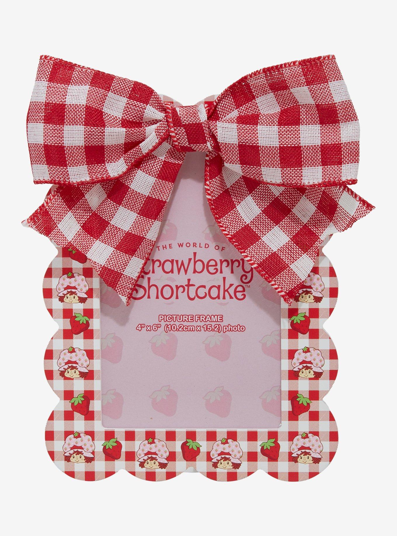 Portarretrato Strawberry Shortcake con lazo vichy