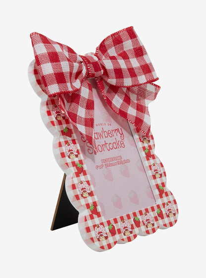Portarretrato Strawberry Shortcake con lazo vichy
