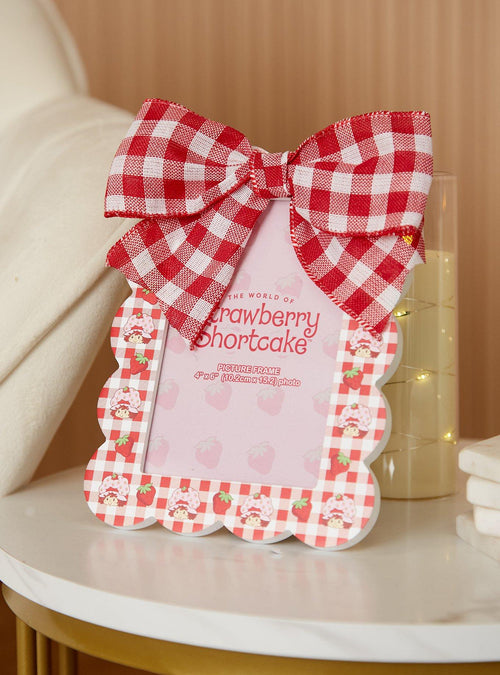 Portarretrato Strawberry Shortcake con lazo vichy