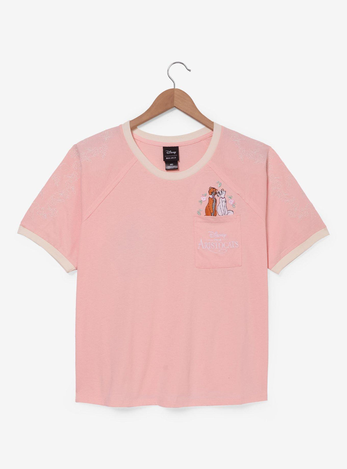 Polera rosada con bolsillo The Aristocats para mujer