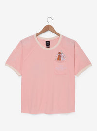 Polera rosada con bolsillo The Aristocats para mujer