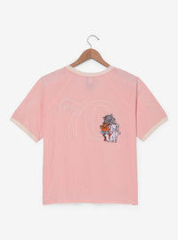 Polera rosada con bolsillo The Aristocats para mujer
