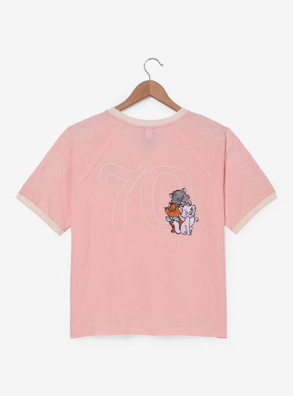 Polera rosada con bolsillo The Aristocats para mujer