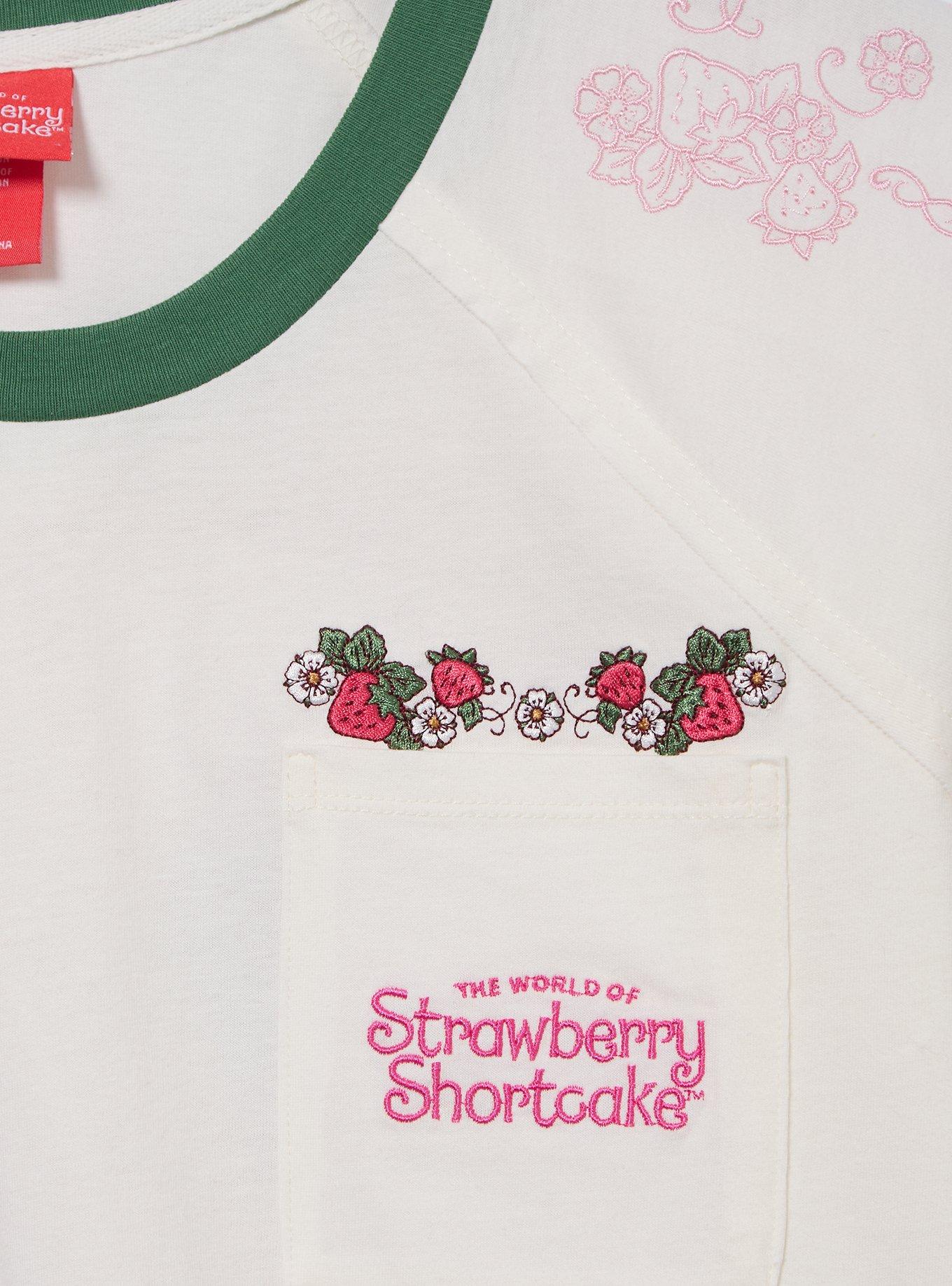 Polera de jersey bordada Strawberry Shortcake para mujer