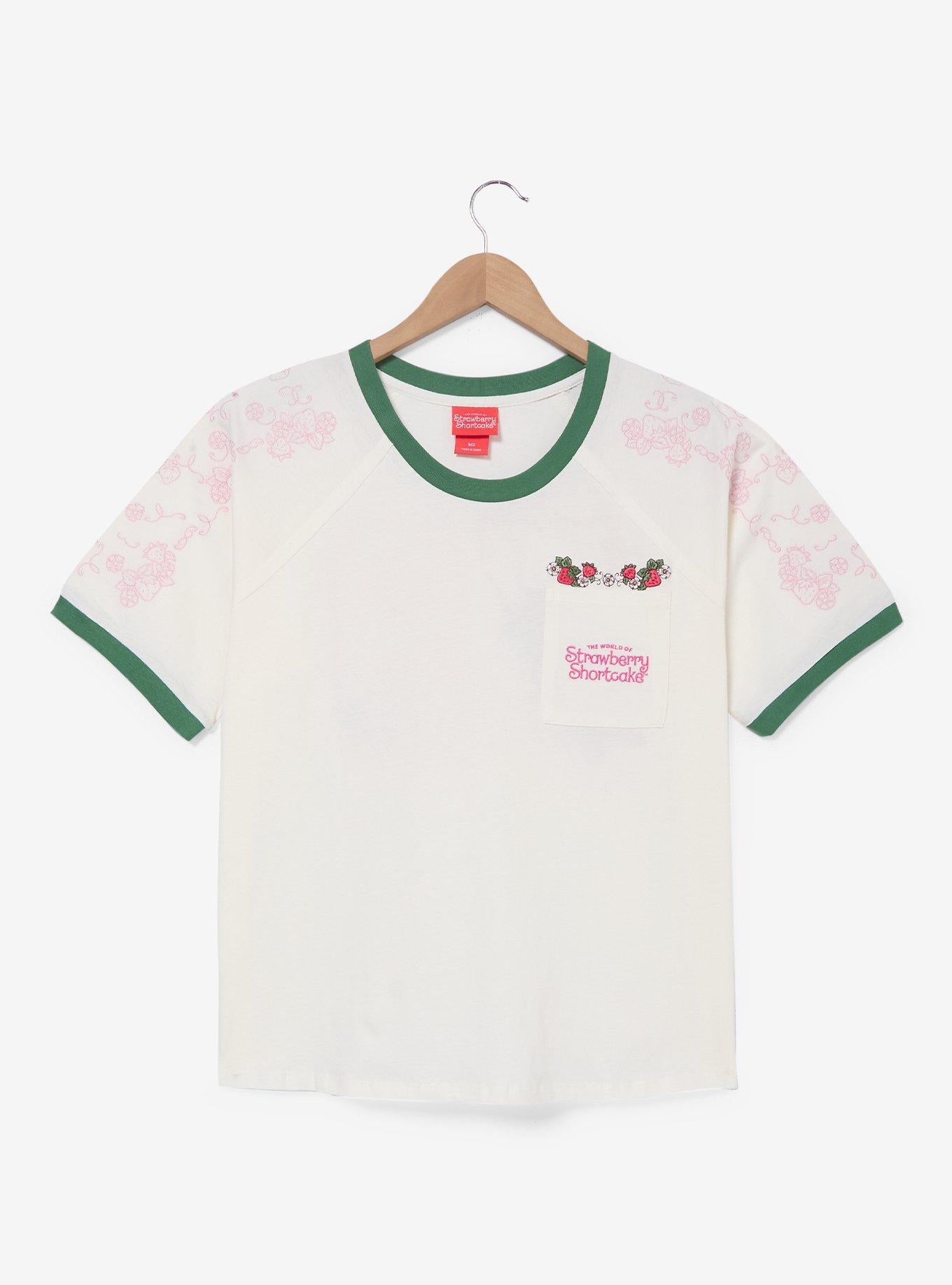 Polera de jersey bordada Strawberry Shortcake para mujer