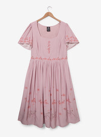 Vestido midi Princesa Kaguya con flores de cerezo