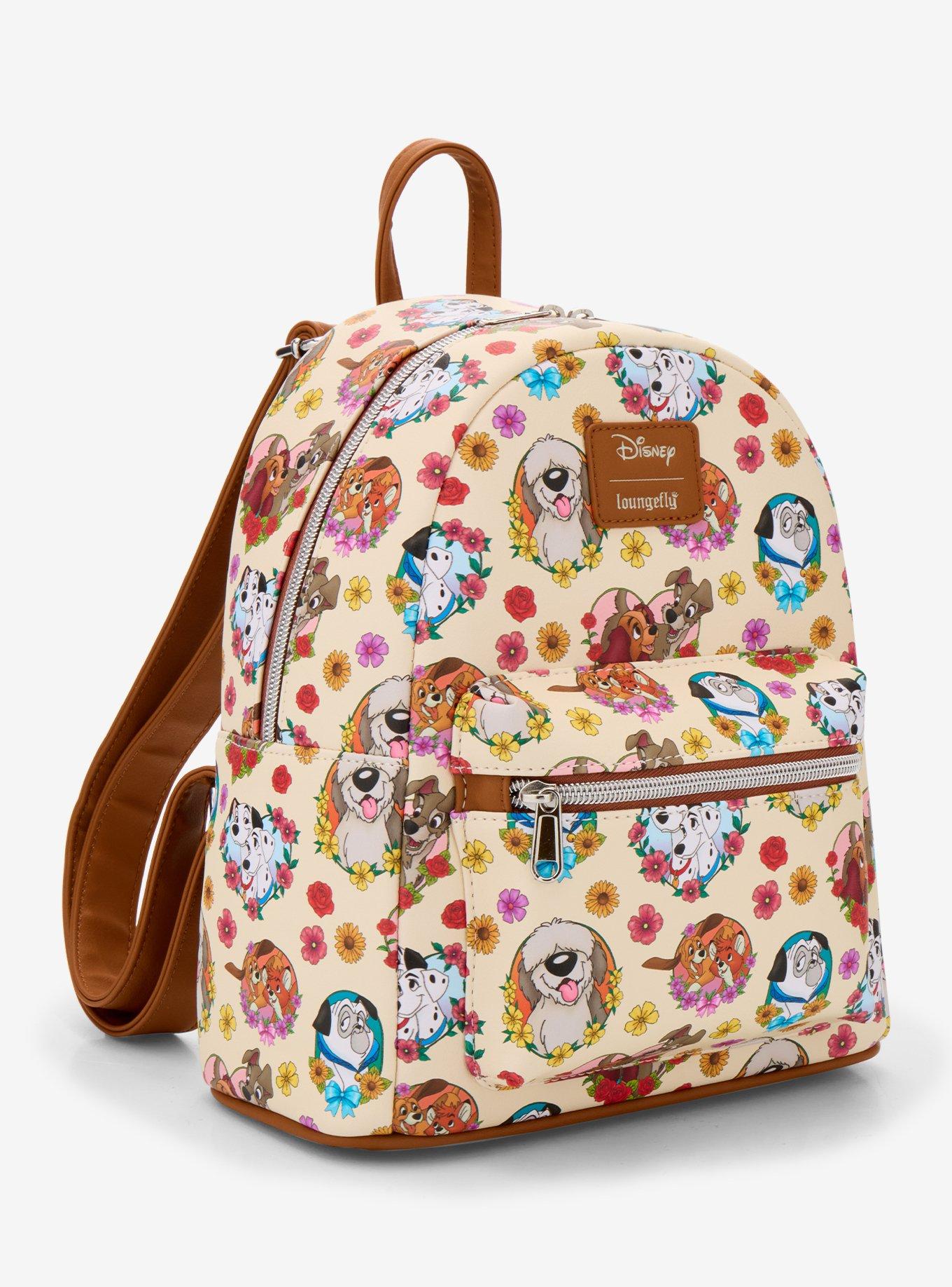 Mochila mini Disney Perros con Flores y Corazones