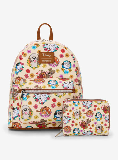 Mochila mini Disney Perros con Flores y Corazones