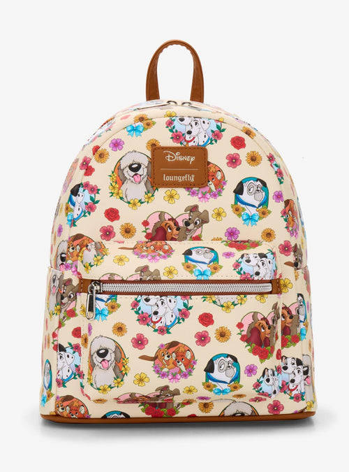 Mochila mini Disney Perros con Flores y Corazones
