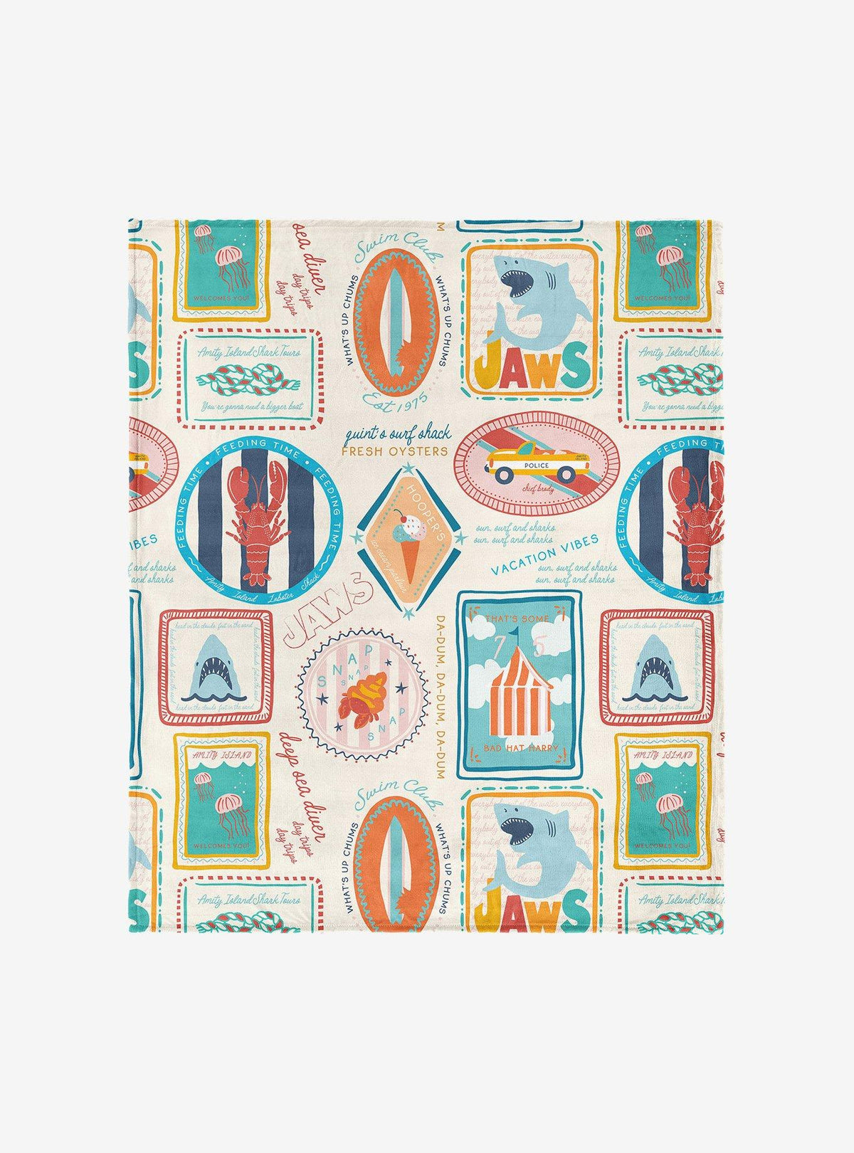 Manta de tacto sedoso Jaws Post Stamps