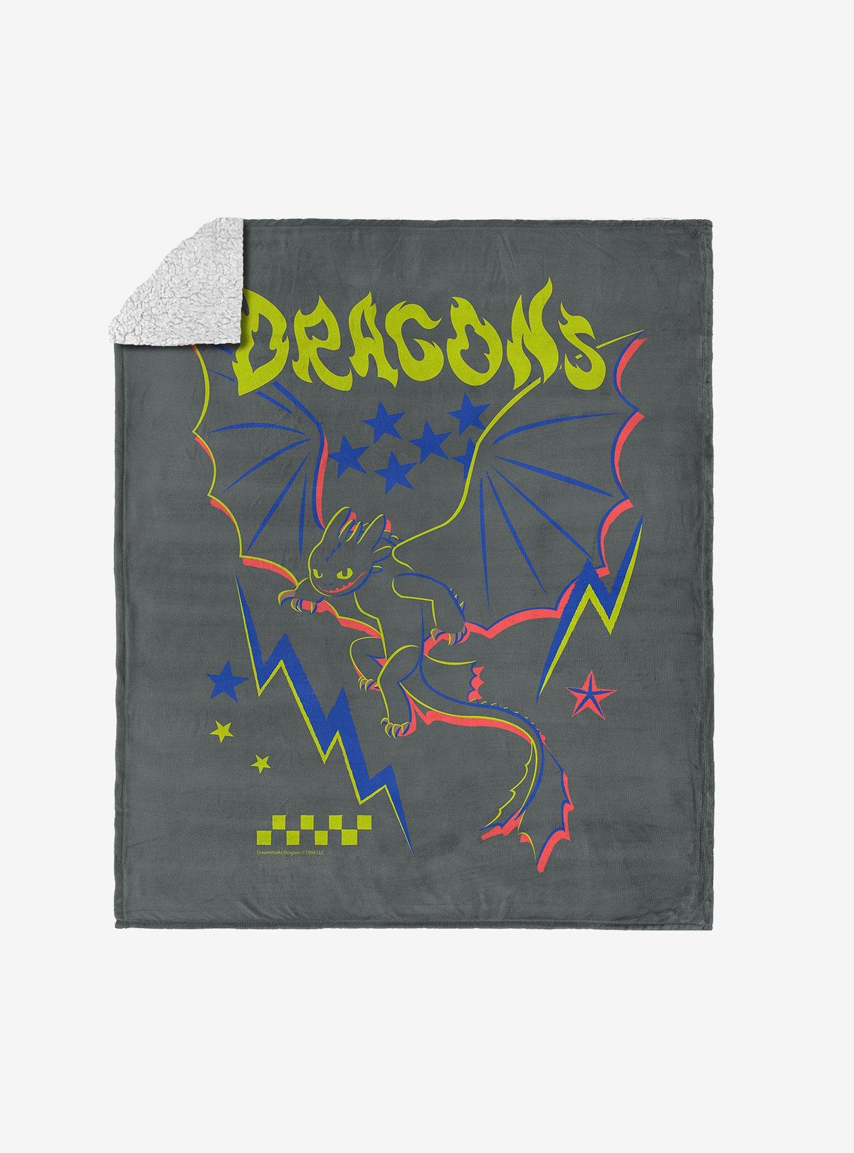 Manta Sherpa Neon Dragon de How to Train Your Dragon