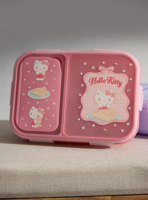 Lonchera bento Hello Kitty con diseño vichy
