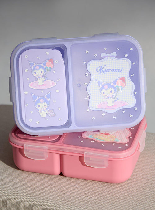 Lonchera bento Kuromi con diseño vichy