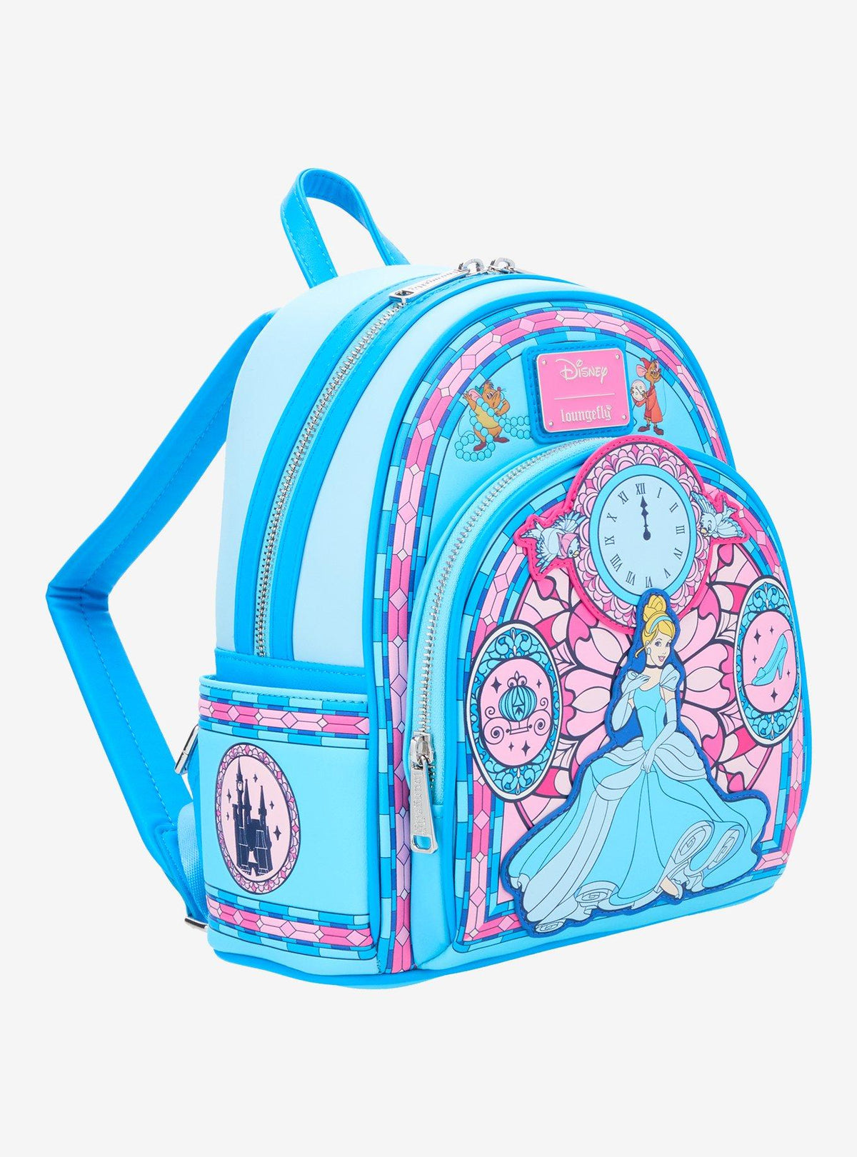 Mini mochila Loungefly de Cenicienta con diseño de vitral