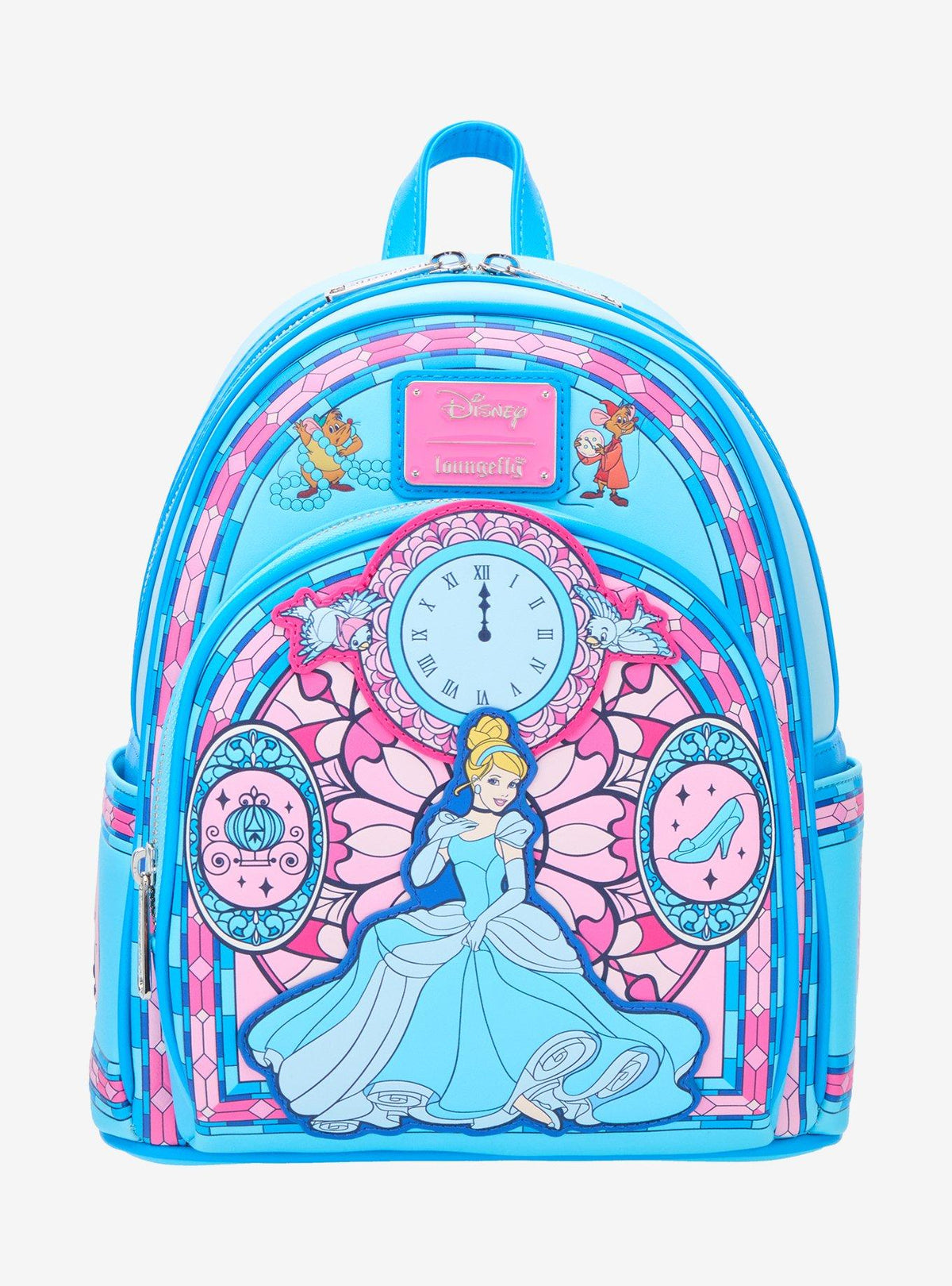 Mini mochila Loungefly de Cenicienta con diseño de vitral