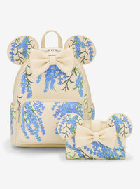 Billetera azul floral Disney Minnie Mouse