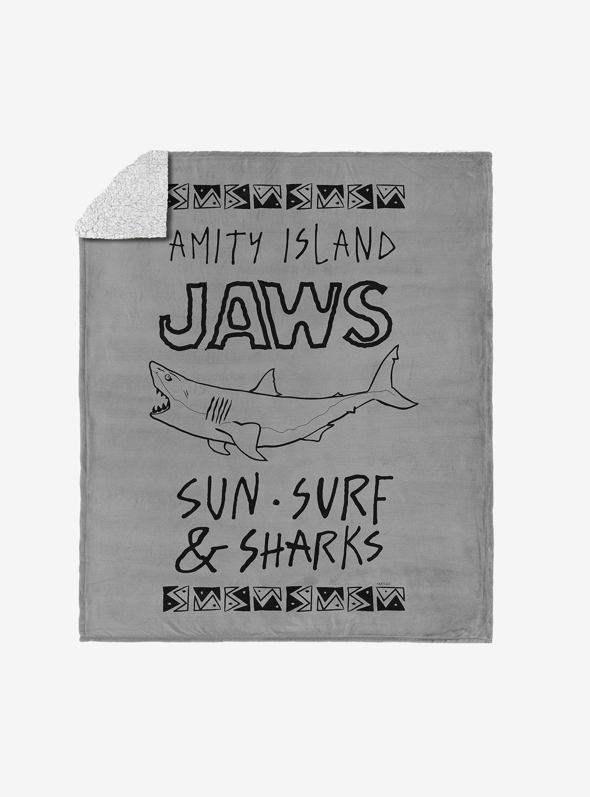 Manta Sherpa de tacto sedoso Jaws Amity Island