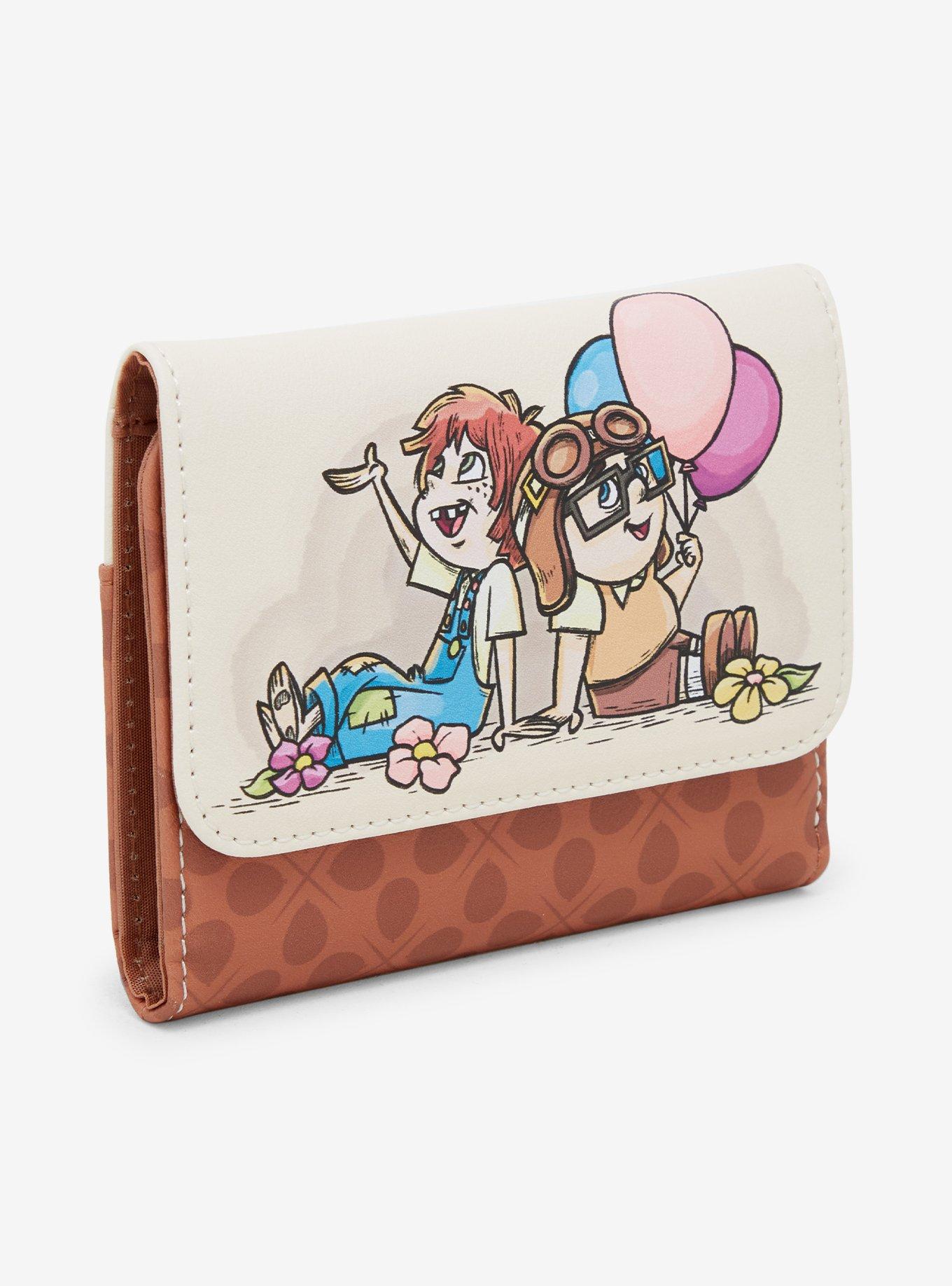 Billetera mini Disney Pixar Up Carl y Ellie jóvenes