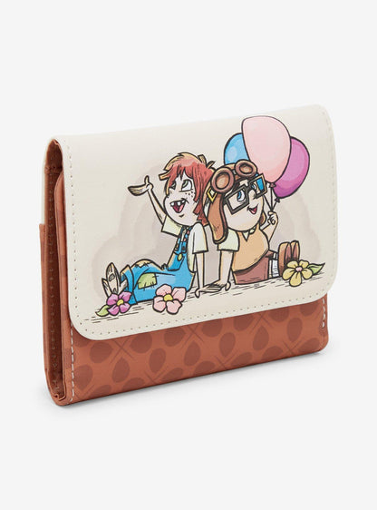 Billetera mini Disney Pixar Up Carl y Ellie jóvenes