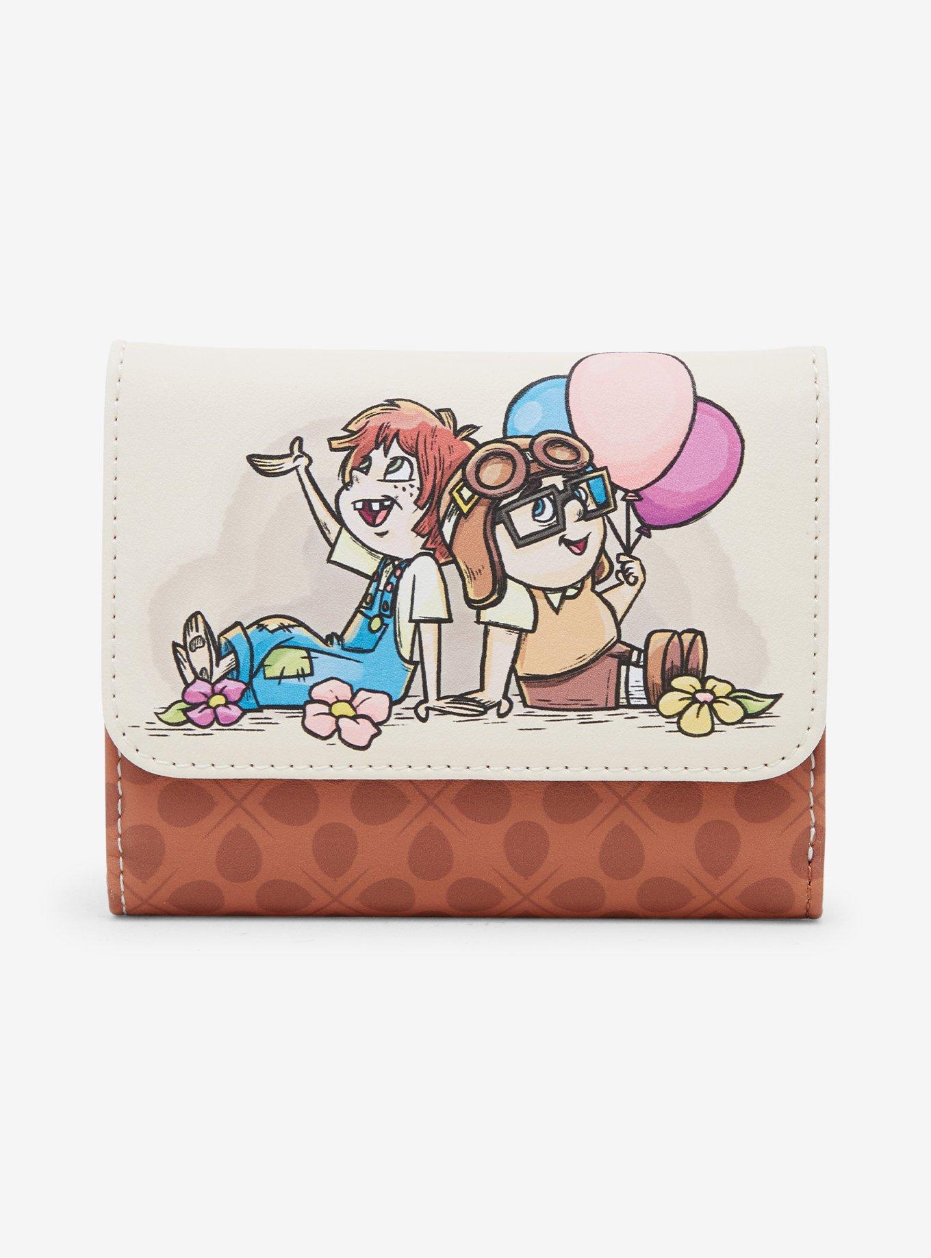 Billetera mini Disney Pixar Up Carl y Ellie jóvenes