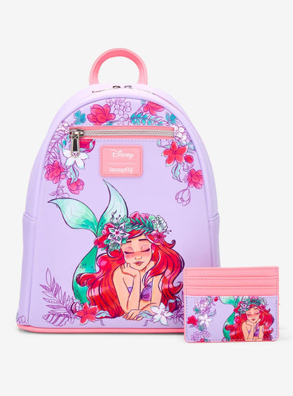 Disney The Little Mermaid Portatarjetas Floral