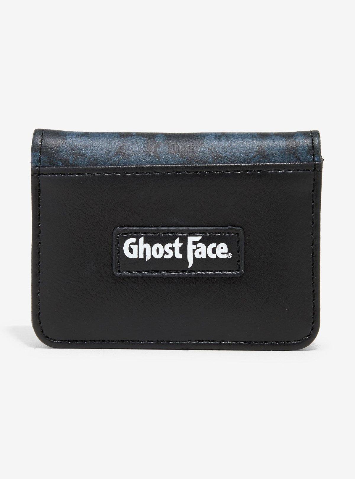 Tarjetero de Ghost Face con salpicaduras de sangre