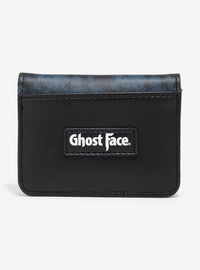 Tarjetero de Ghost Face con salpicaduras de sangre