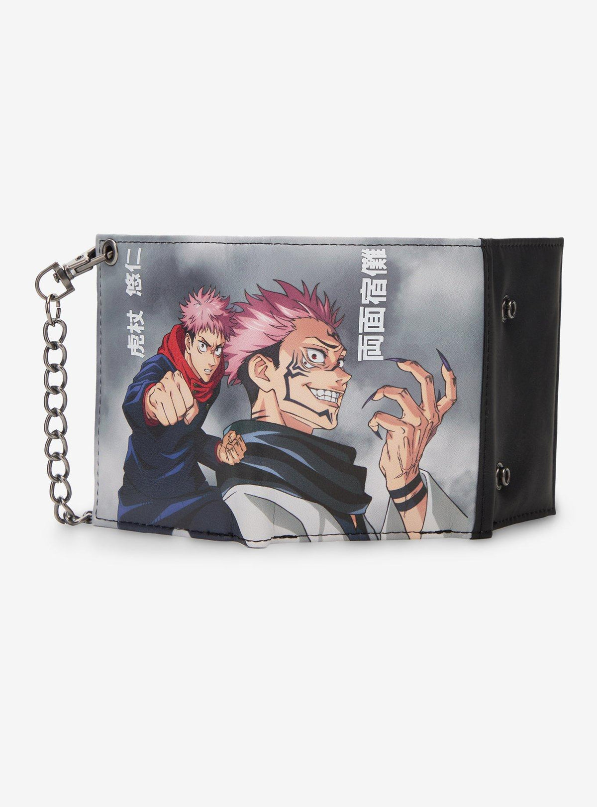 Billetera de tres pliegues Jujutsu Kaisen: Yuji y Sukuna