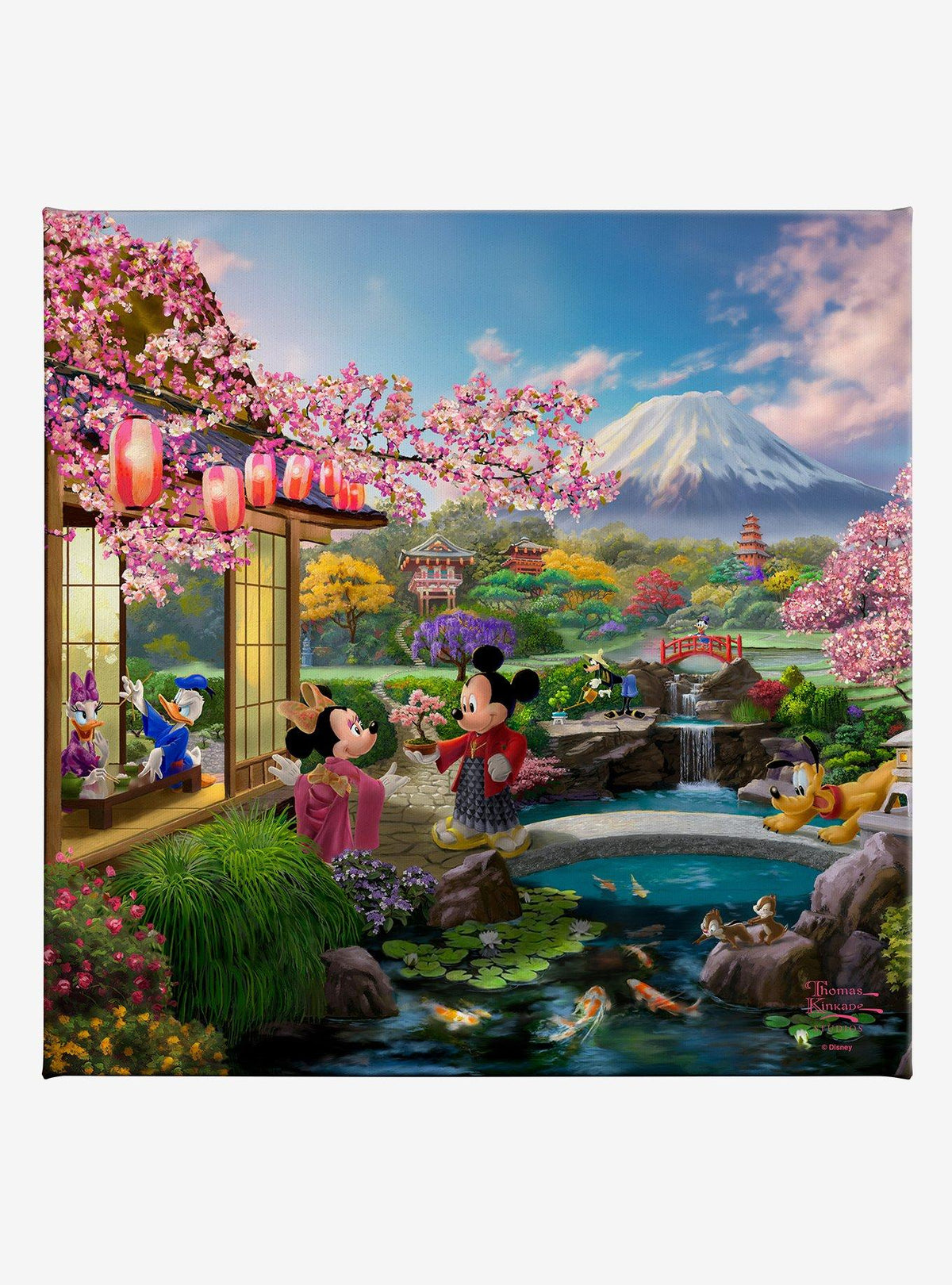 Mickey y Minnie en Japón: cuadro en lienzo