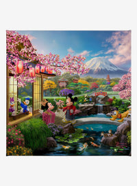 Mickey y Minnie en Japón: cuadro en lienzo
