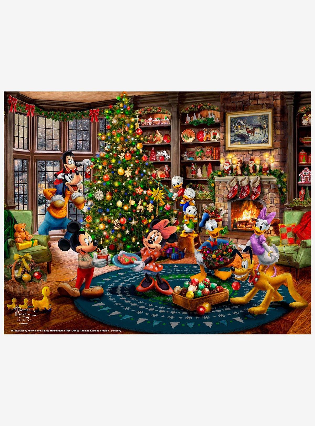 Láminas Disney: Mickey y Minnie decoran el árbol