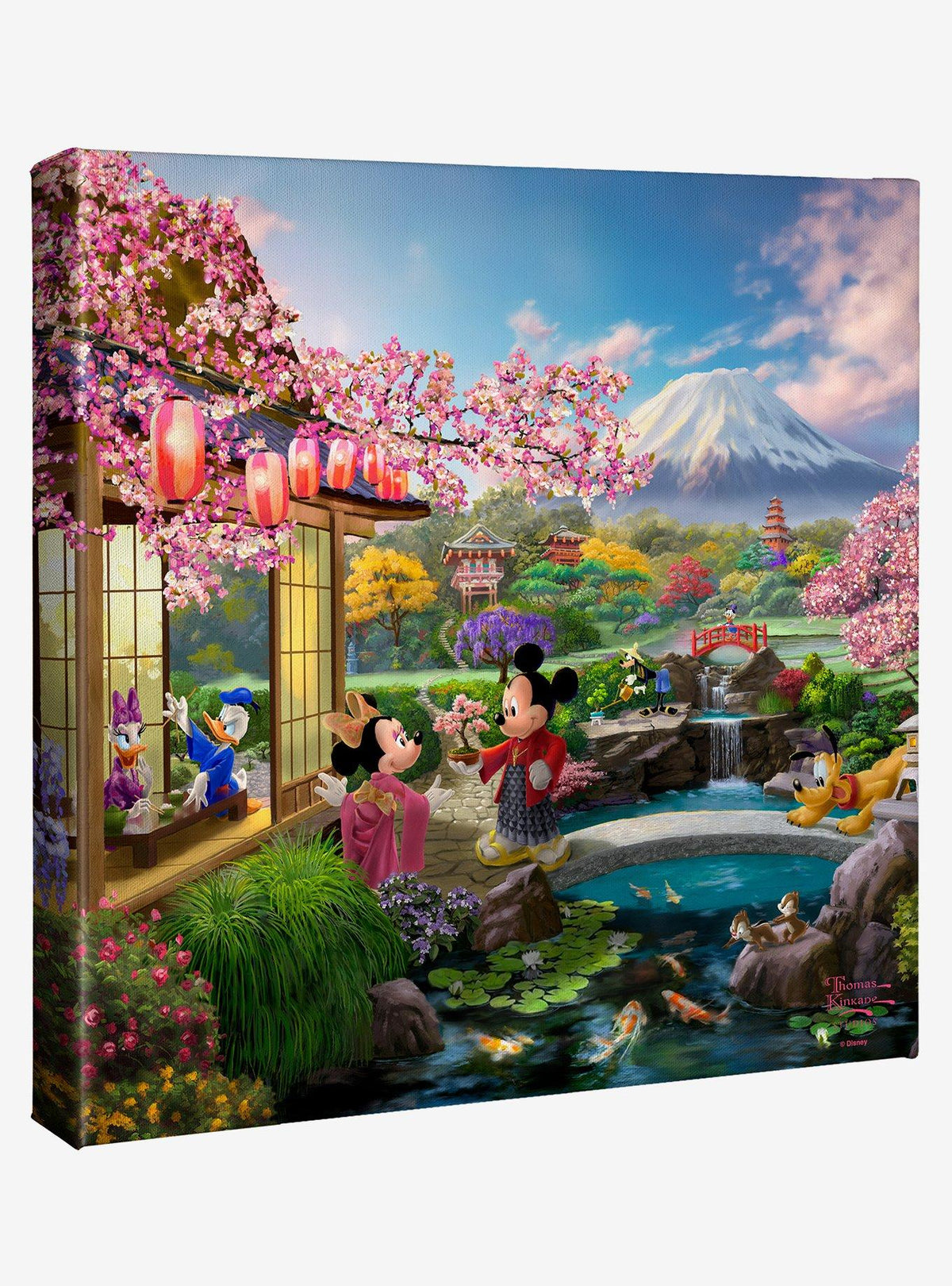 Disney: Mickey y Minnie en Japón - Cuadro en lienzo