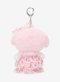 Charm de bolso de peluche My Melody Lady rosa