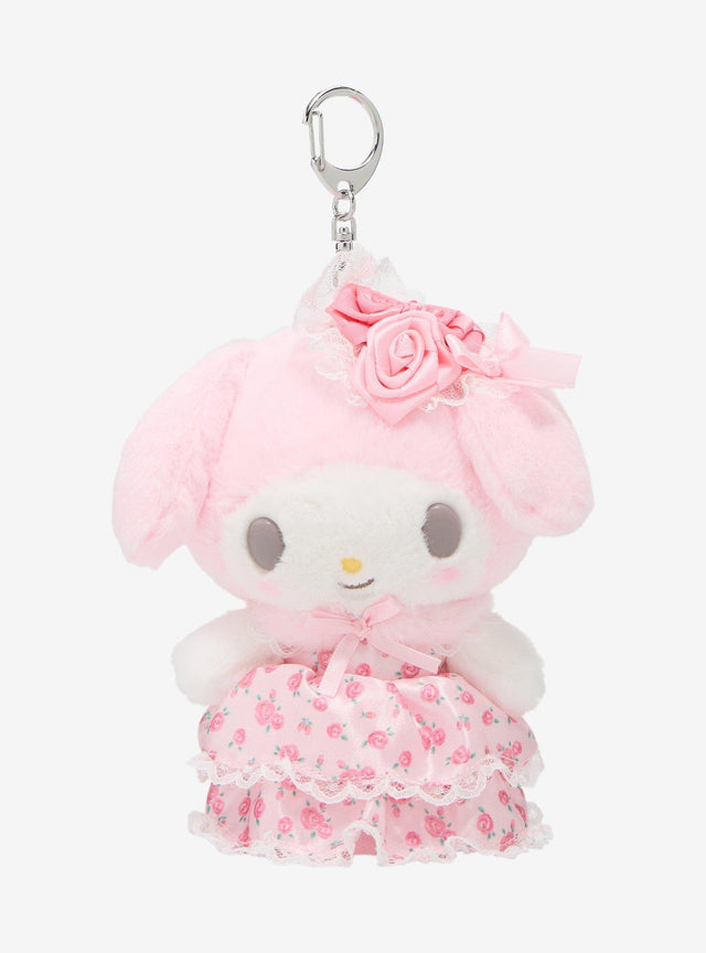 Charm de bolso de peluche My Melody Lady rosa
