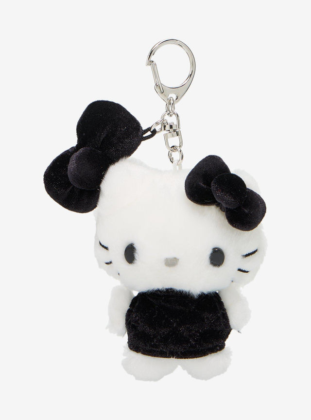 Colgante de bolso acolchado negro de Hello Kitty