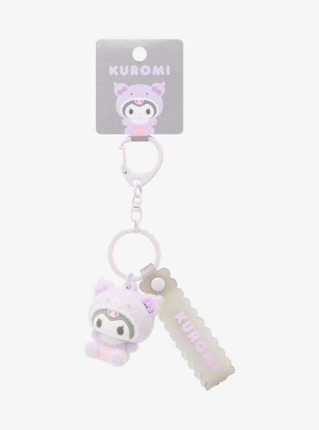 Llavero de Kuromi con colgante aterciopelado