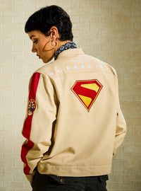 Chaqueta moto de talla grande de Supergirl