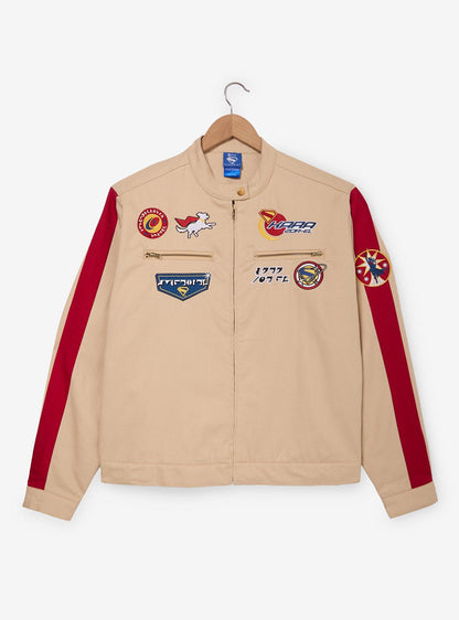 Chaqueta moto de talla grande de Supergirl