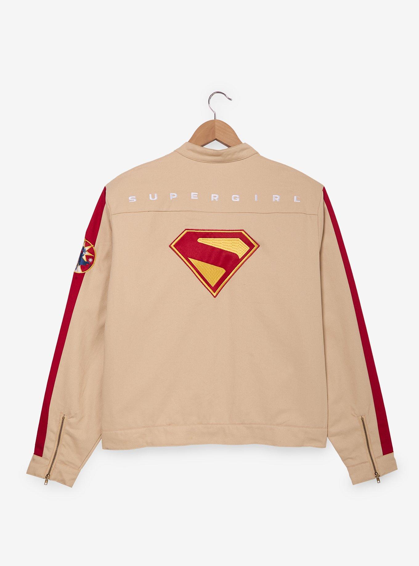 Chaqueta moto de talla grande de Supergirl