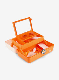 Organizador Caboodles On-The-Go Girl blanco y naranjo