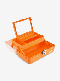 Estuche Caboodles On-The-Go Girl blanco y naranjo