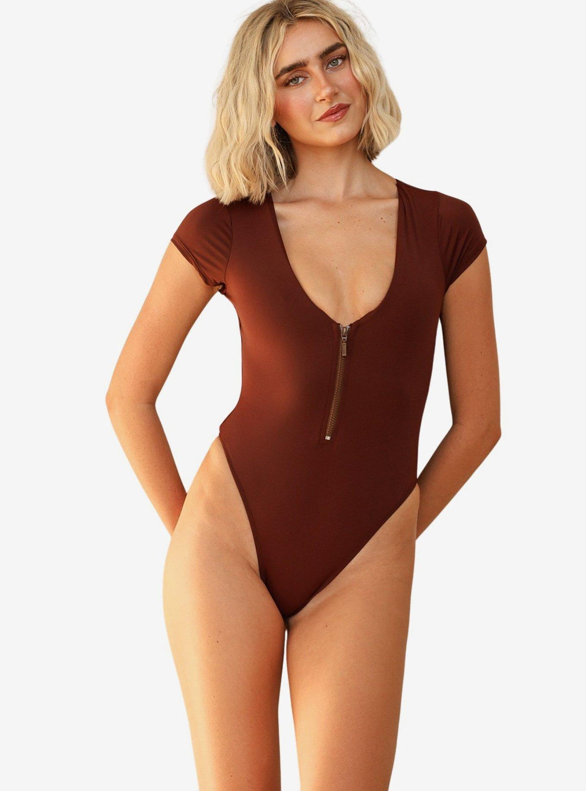 Traje de baño entero Lilo con cierre frontal