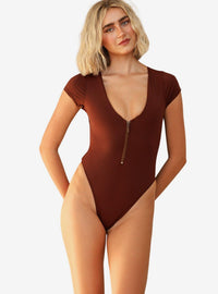 Traje de baño entero Lilo con cierre frontal