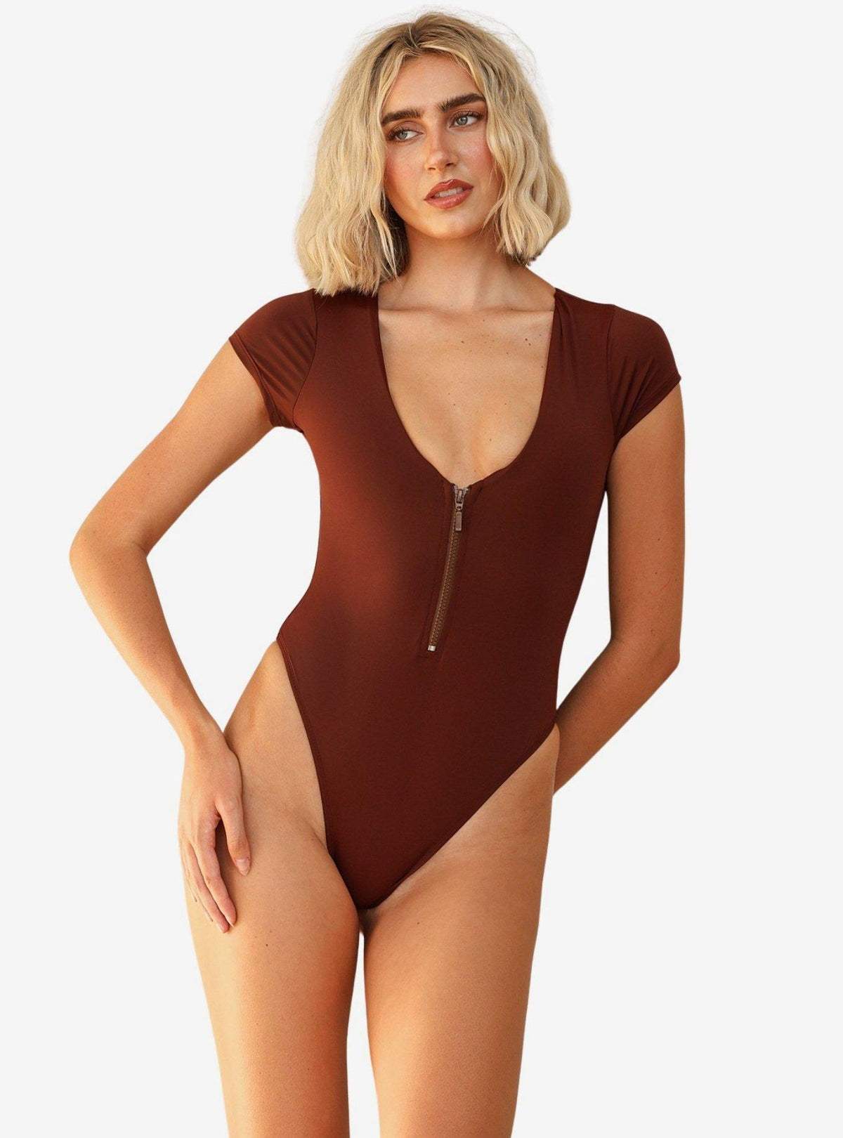 Traje de baño entero Lilo con cierre frontal