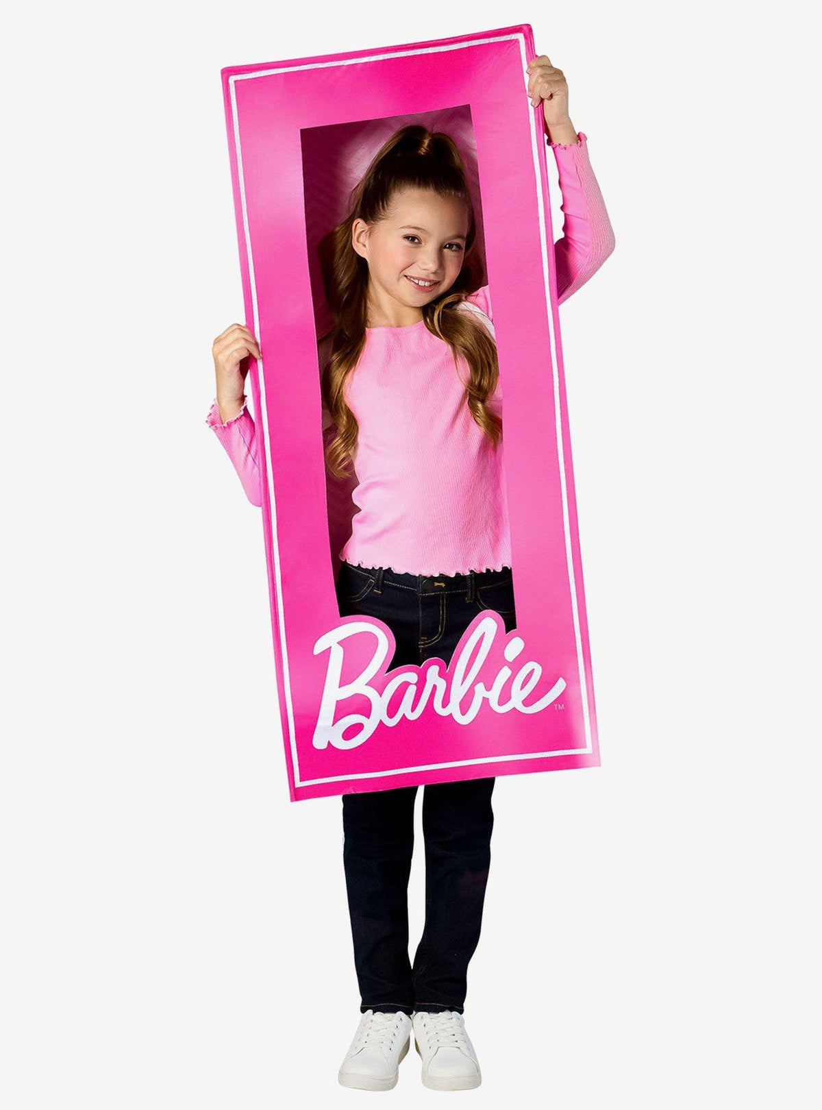 Disfraz infantil de caja de muñeca Barbie clásica