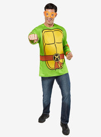 Disfraz de Michelangelo de Tortugas Ninja con máscara