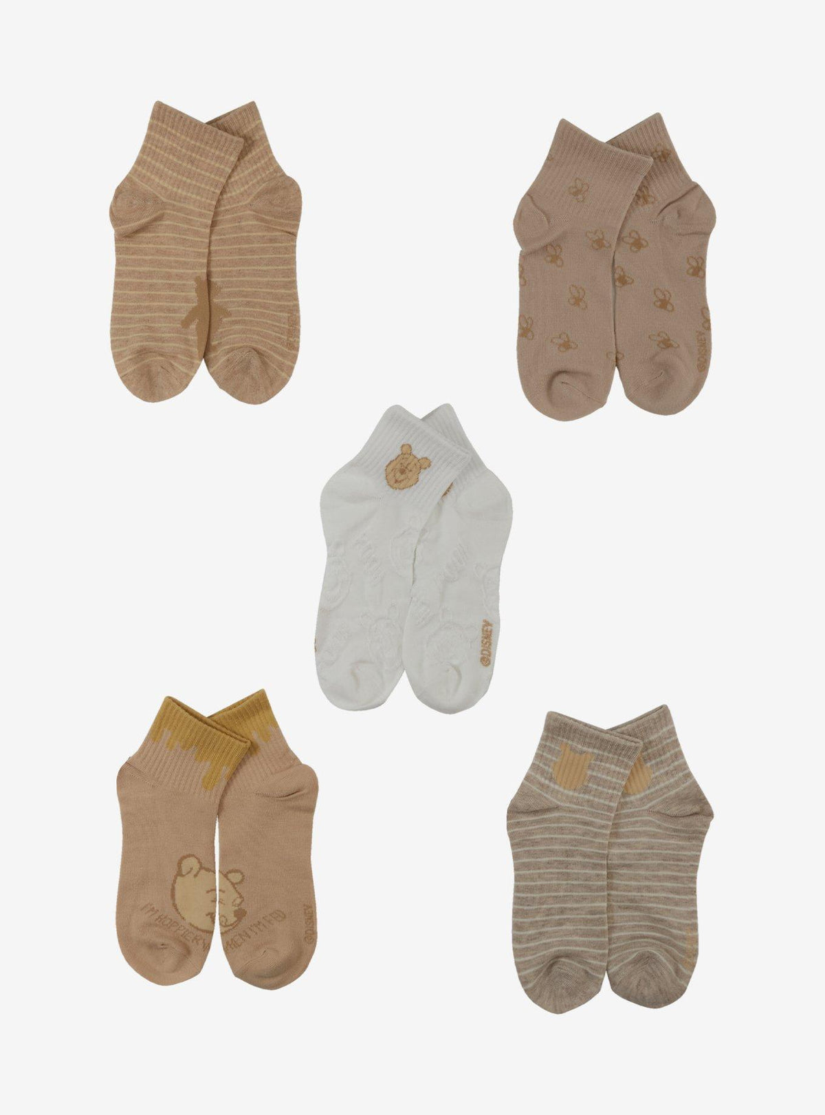 Calcetines tobilleros Disney Winnie the Pooh, 5 pares